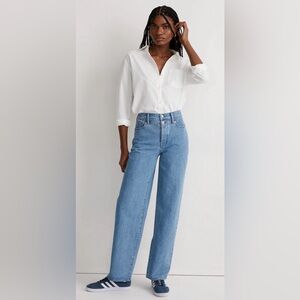 Madewell The Perfect Vintage Wide-Leg Jean in Harding Wash: Button-Fly Edition